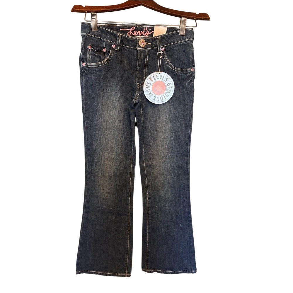 NWT Girls Levi's Gemstone Jeans Rhinestone Bootcut Jeans Size 14‎